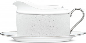 10636003 Noritake Соусник с подставкой Noritake "Брум-стрит" 300мл Фарфор костяной