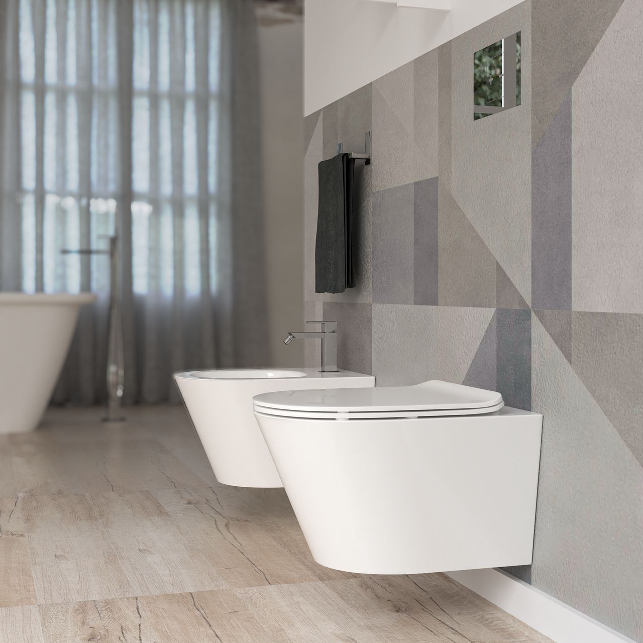 Керамический подвесной туалет без бриды Ercos Surf ARCH-00030017 - Вид №1