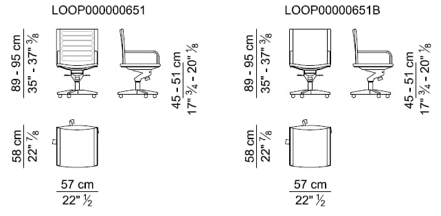 Кожаное вращающееся офисное кресло i 4 Mariani ARCH-00046351 - Вид №5