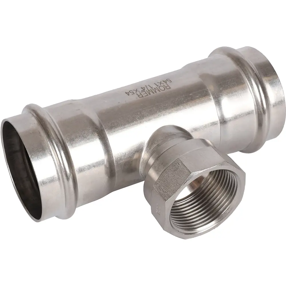 Тройник переходной Rommer 1 1/4"x54 мм ВПр-ВР нержавеющая сталь STLM-2119538