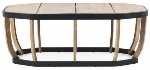 Ethimo Низкий овальный столик для сада из тика Swing Swtr05