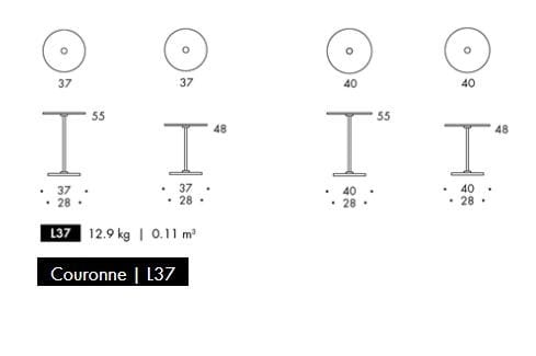 Круглый мраморный журнальный столик Bla Station COURONNE ARCH-00080151 - Вид №4