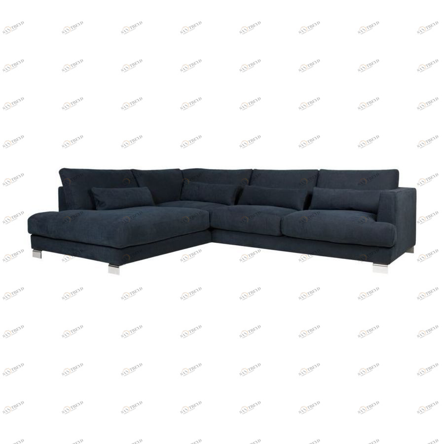 Диван угловой Brandon, левосторонний, черный Sits S1076