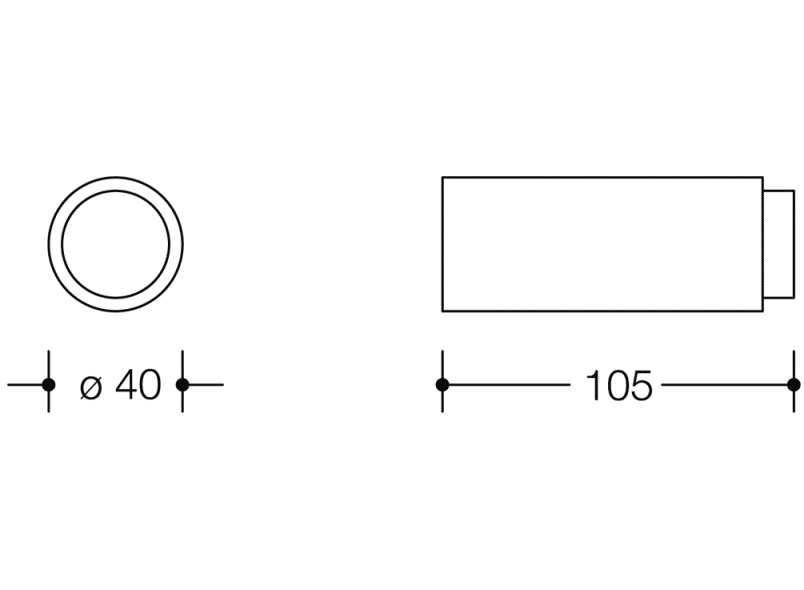 611.105 буфер двери стены HEWI System 111 | Polyamid  - Вид №1