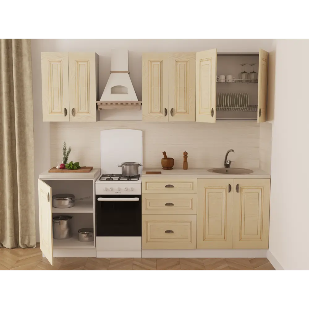 Каркас напольный DELINIA ID для кухни 80×56 см белый ЛДСП 82000359 STLM-1485385 - Вид №12