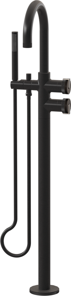 E-11554-R1OB-L1SN-BK Смеситель напольный отдельностоящий (внешняя часть) GRAFF MOD+