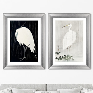 91278096 Картина «» Диптих Egrets in the rain, 1925г. (из 2-х картин) STLM-0532750 КАРТИНЫ В КВАРТИРУ