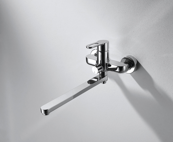 Смеситель для ванны длинный излив с аксессуарами STREAM-D F637163C-LB bravat - Вид №1