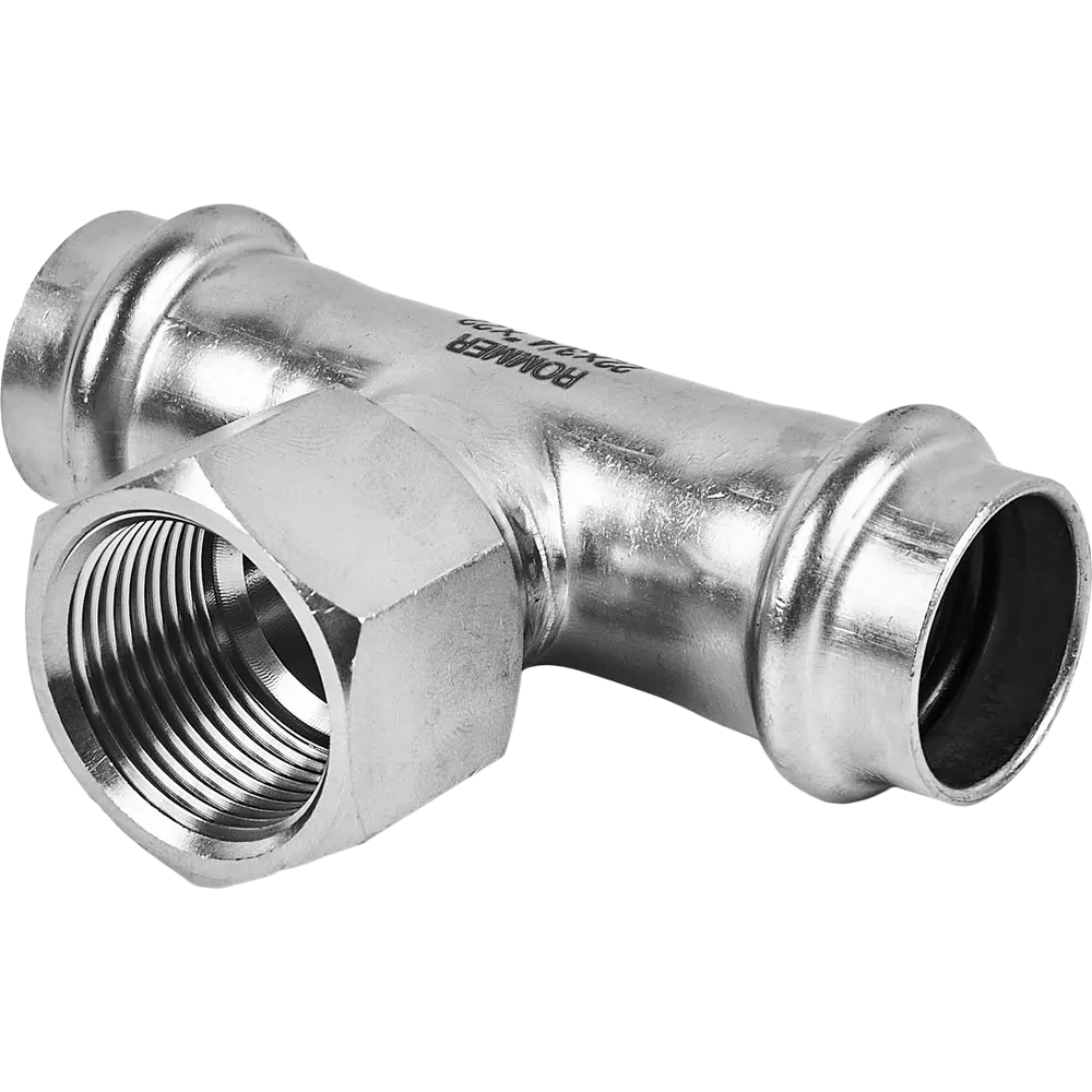 Тройник переходной Rommer 3/4"x22 мм ВПр-ВР нержавеющая сталь 88011341 STLM-2151929 