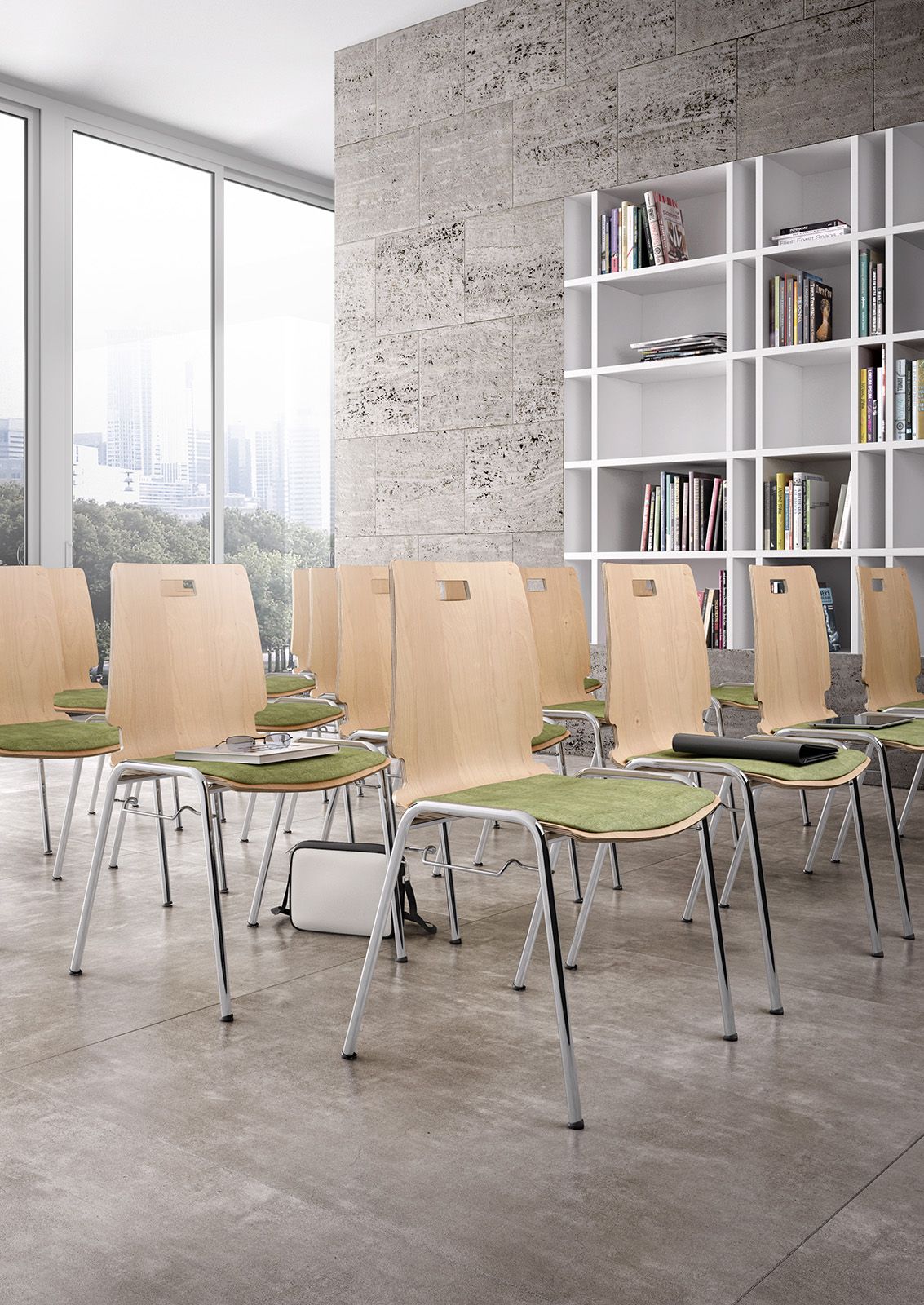 Стул из многослойной и хромированной стали со встроенной подушкой Leyform Кристалл ARCH-00001854 - Вид №3