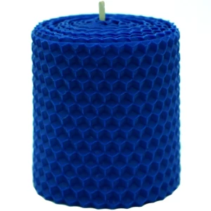 Свеча вощинная цилиндр синяя 6x6.5 см