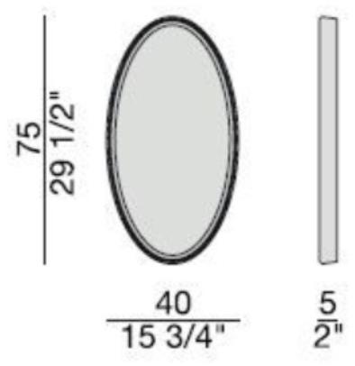 Porada Овальное зеркало в ореховой раме Iron sun-id-1441894 - Вид №5