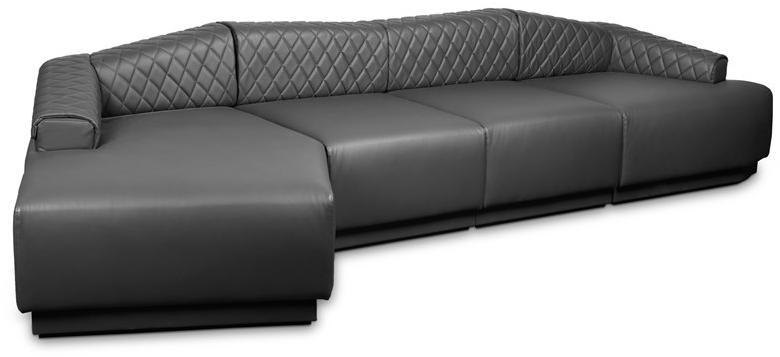 LUXXU Модульный кожаный диван с шезлонгом Anguis sun-id-1353321 - Вид №1