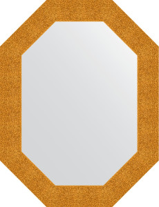 BY 7183 Зеркало в багетной раме - чеканка золотая 90 mm EVOFORM Octagon