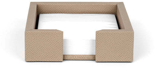 Держатель для бумаг - 11,7X11,7XH3,5 см / плетеная кожа_верблюжья