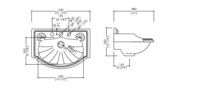 Подвесной умывальник Devon&Devon Оксфорд ARCH-00028869 - Вид №2