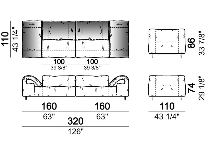 Секционный кожаный диван Arketipo CRAZY DIAMOND ARCH-00133462 - Вид №48