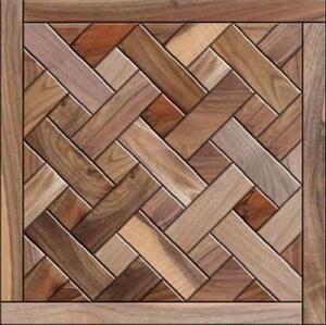 Модульный паркет Da Vinci Инженерный модульный паркет из ореха Трам Орех Европейский (Грецкий) Натур (Гладкая) 619х619 мм.