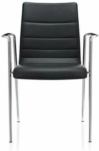 Brunner Кожаное кресло для ожидания с подлокотниками Fina