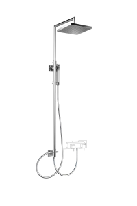 31476/ED-CR CARIMALI Угловая телескопическая открытая, Квадратная душевая лейка