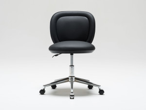 5-спицевое кожаное офисное кресло с колесами