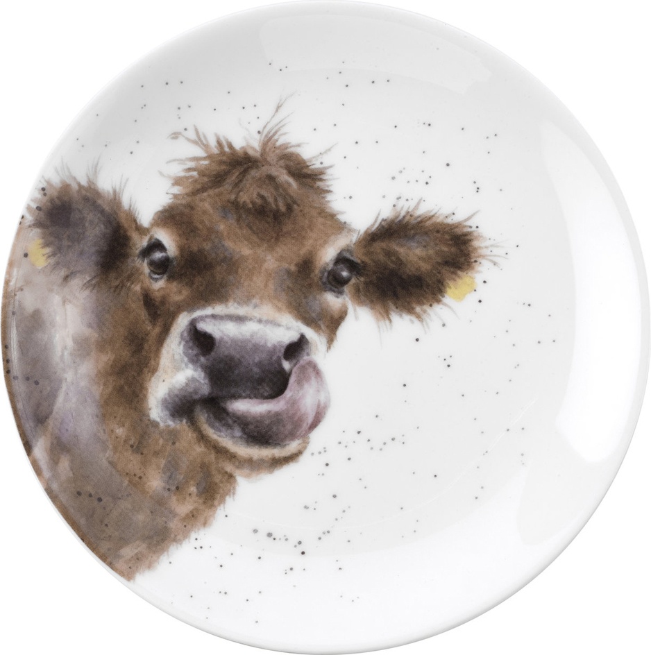 10637563 Royal Worcester Тарелка десертная Royal Worcester "Забавная фауна","Корова" 16,5см Фарфор костяной 