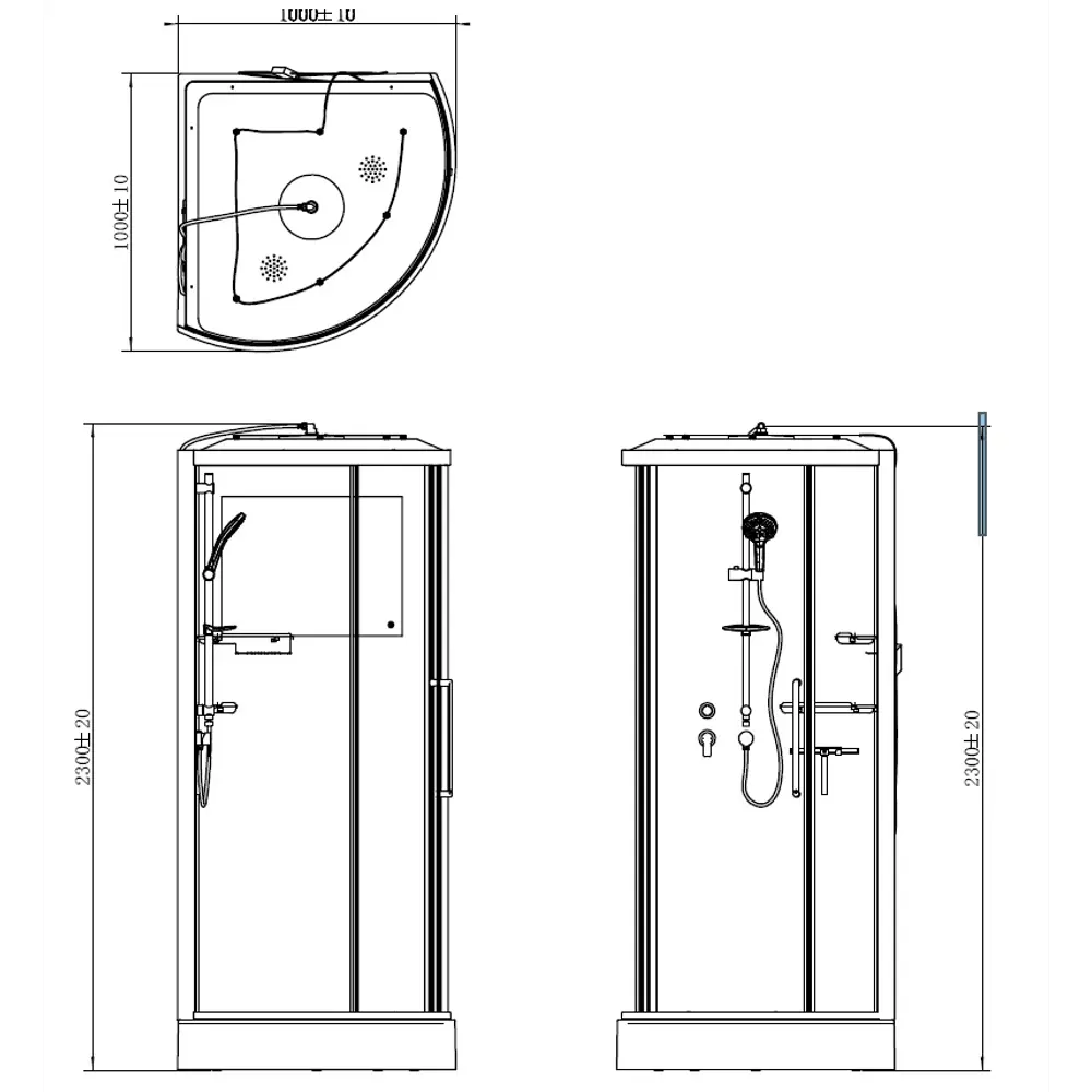 Душевая кабина Titan низкий поддон 100x100 см SENSEA Без серии STLM-2187977 - Вид №10