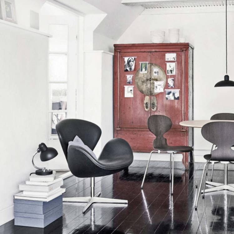 Кресло Arne Jacobsen Style Swan Chair черное SOHO DESIGN ДИЗАЙНЕРСКИЕ, SWAN 131543 Черный  - Вид №7
