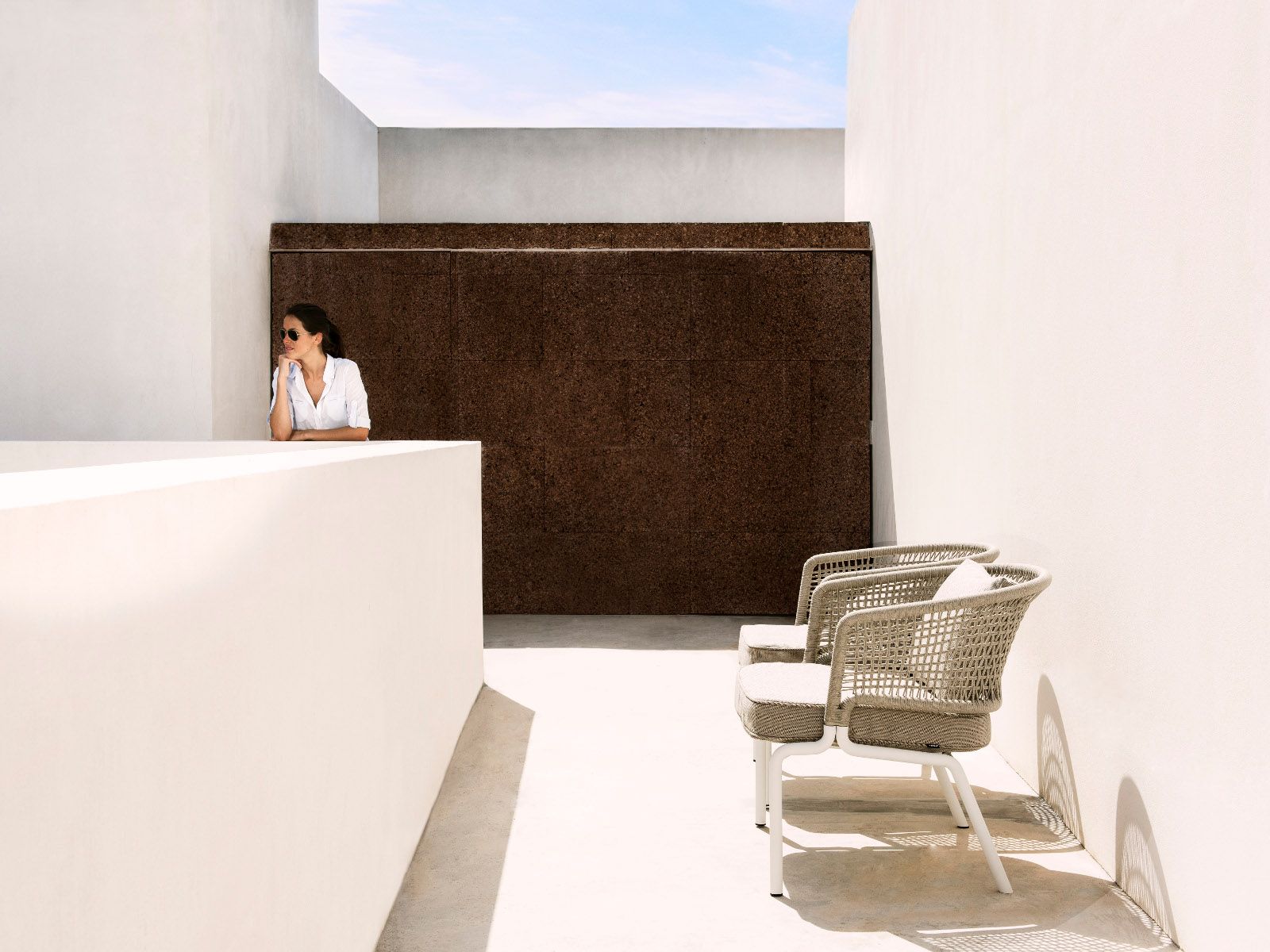 Веревочный садовый стул с подлокотниками TRIBÙ CTR ARCH-00102241 - Вид №2