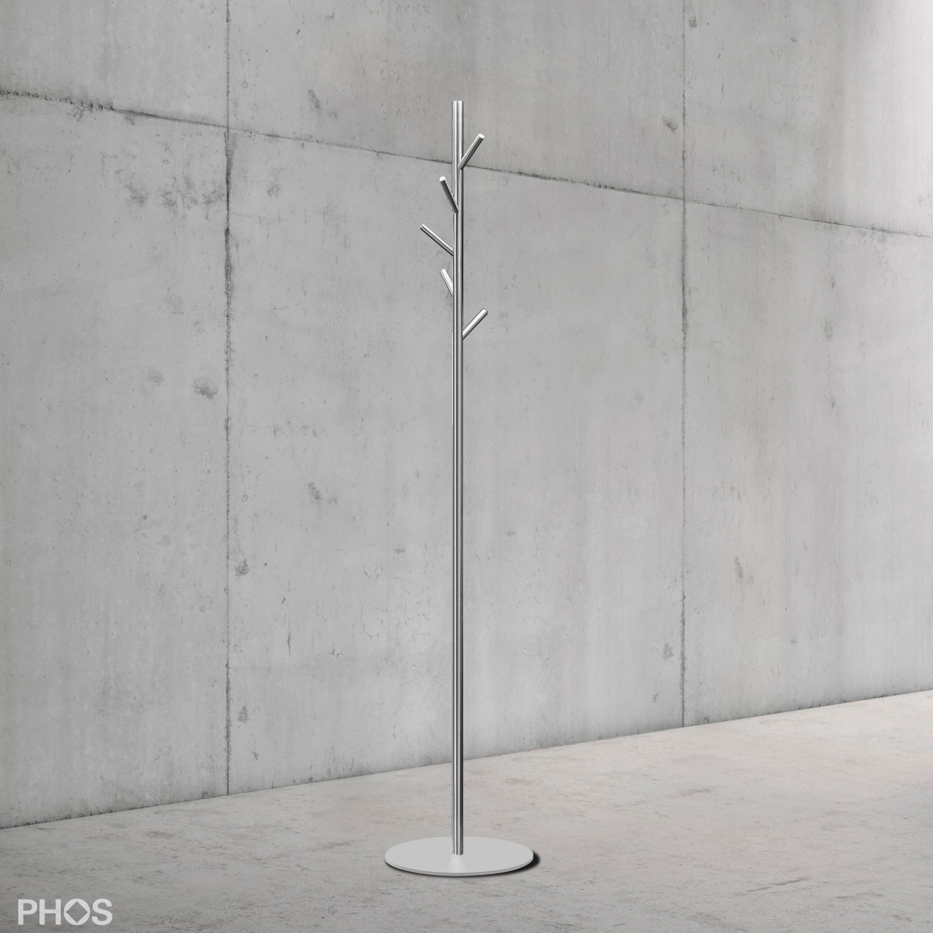 GSTR-BPW Вешалка для одежды ramus, основание: белое. PHOS  - Вид №1