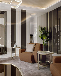 Квадратный зеркальный стеклянный журнальный столик