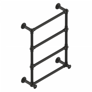 G31-TWF4H2 Полотенцесушитель Традиционный каннелированный, 4 перекладины, 625 мм x 825 мм, водяной, с 2 декоративными крестовыми рукоятками Thg-paris Cygne Покрытие PVD матовая бронза