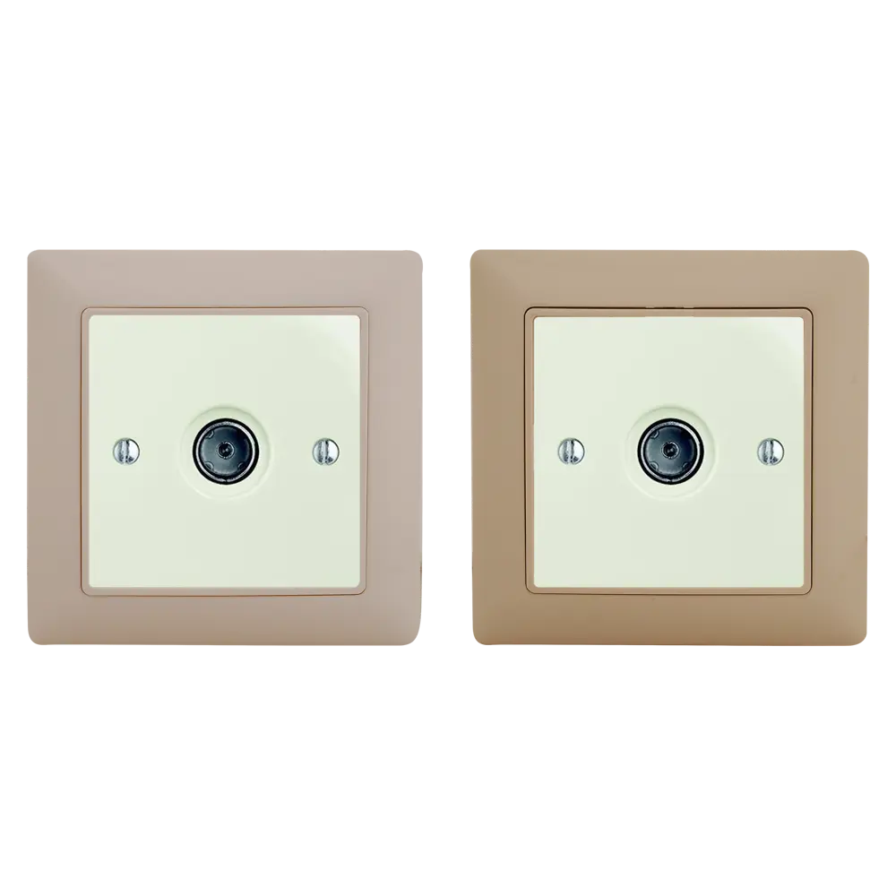 ТВ-розетка оконечная встраиваемая ABB Basic 55 шлейф, цвет белый BJB Basic 55 STLM-2056018 - Вид №1