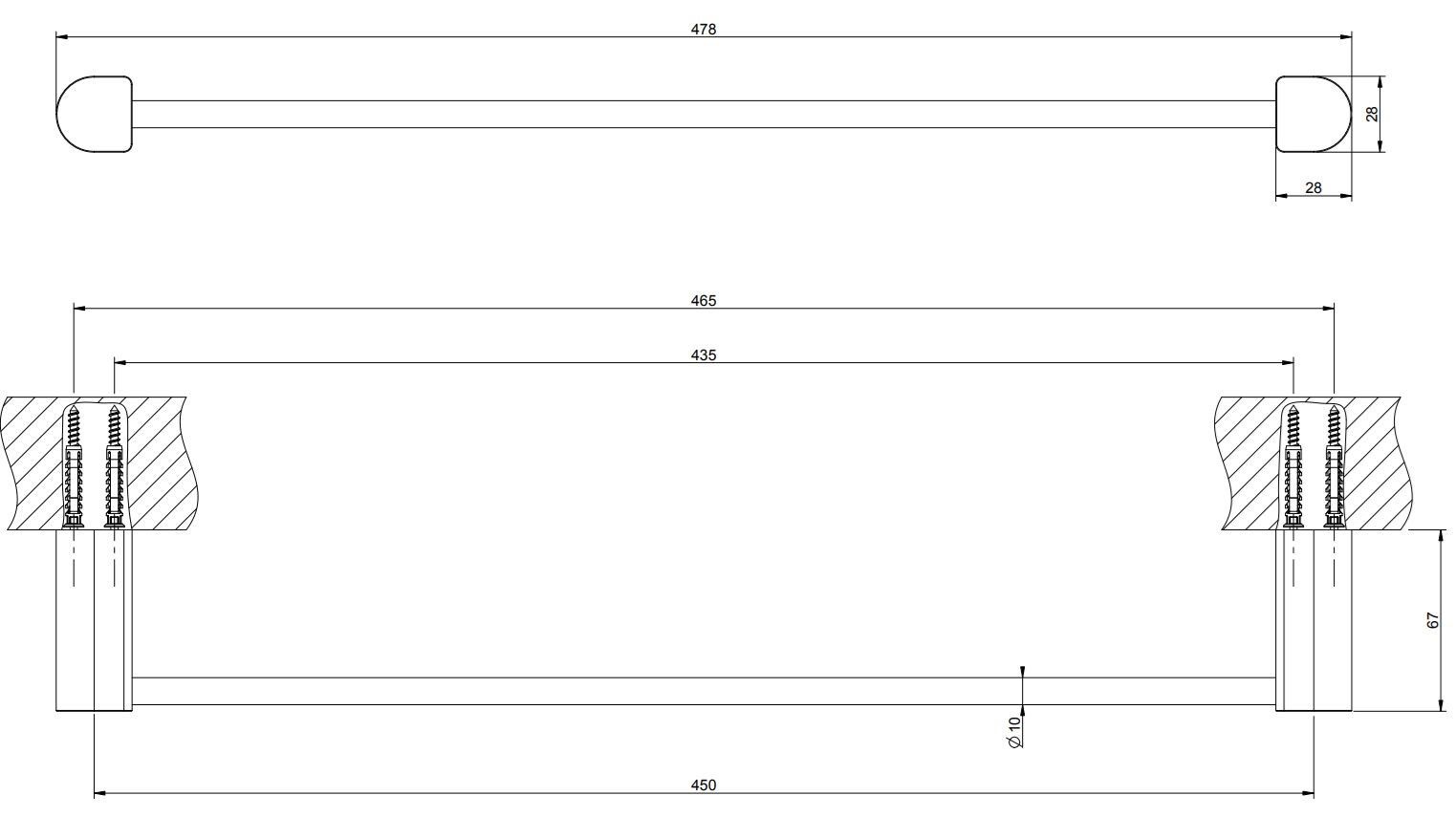 Латунный держатель для полотенец Gessi рельеф ARCH-00060318 - Вид №6