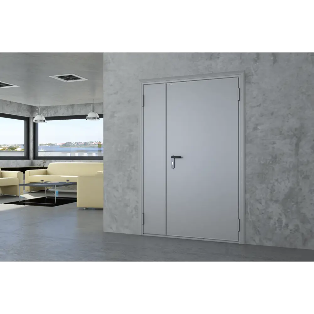 Дверь техническая 1350x2050 мм правая цвет светло-серый RAL7035 DOORHAN STLM-2113458 - Вид №3