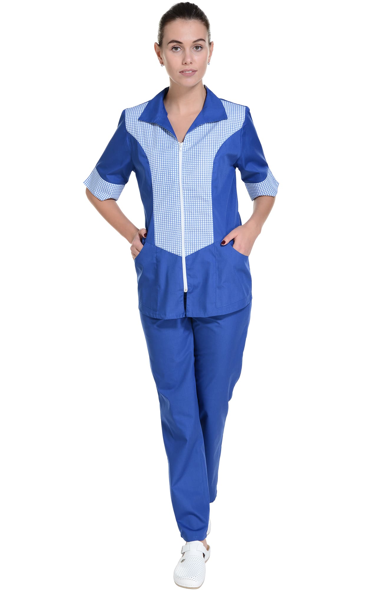 66093 Костюм "Грация" василек  Одежда для обслуживающего персонала  размер 62 Спецодежда  - Вид №16
