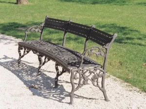 Neri Изогнутая чугунная скамья с подлокотниками Scilla 2067