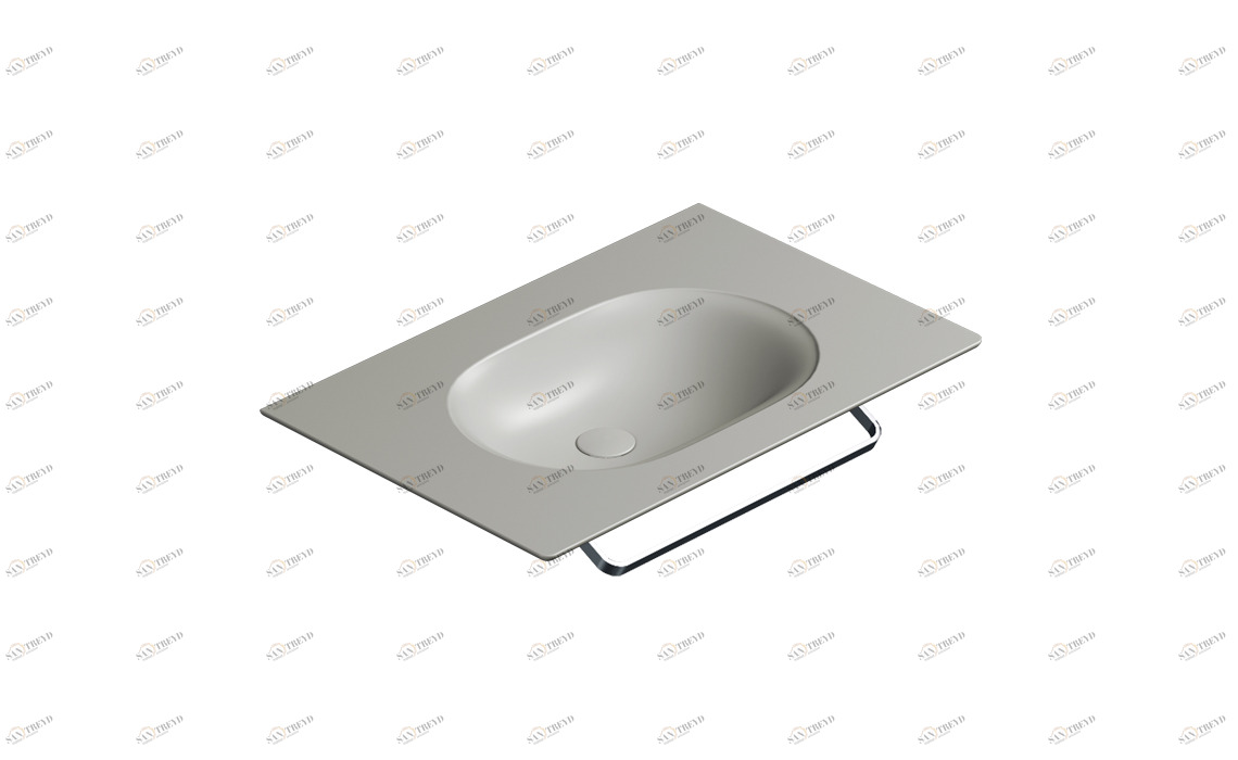 175HZCS Подвесная раковина настенная консольная овальная CERAMICA CATALANO  серая 