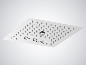 Квадратная встраиваемая душевая головка из нержавеющей стали с освещением