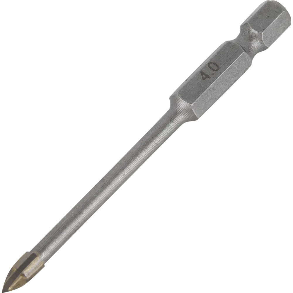 Копьевидное сверло Elitech для стекла и керамики 4×70 мм 84870777 STLM-1401677