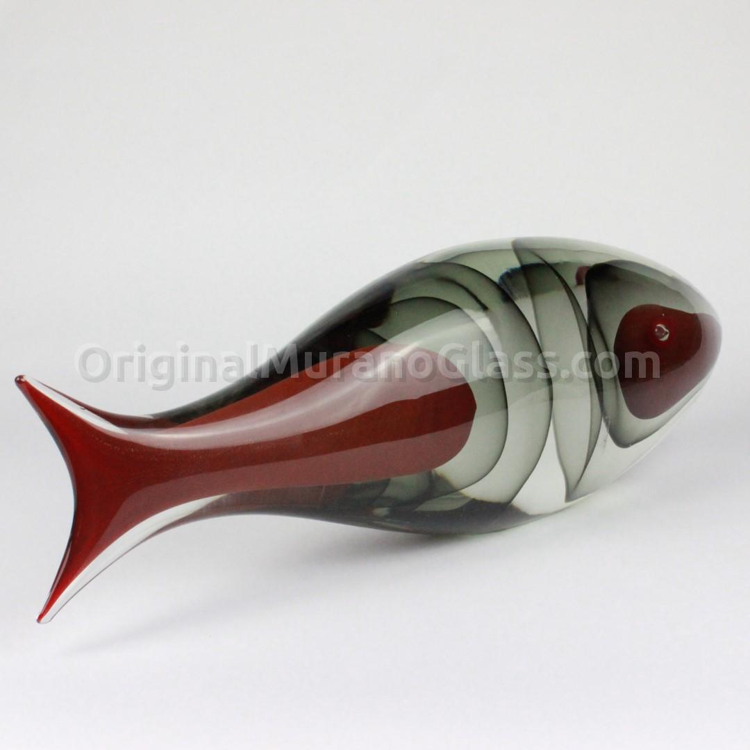 882 ORIGINALMURANOGLASS Скульптура Абстрактная Рыба - муранское стекло OMG 60 см  - Вид №1