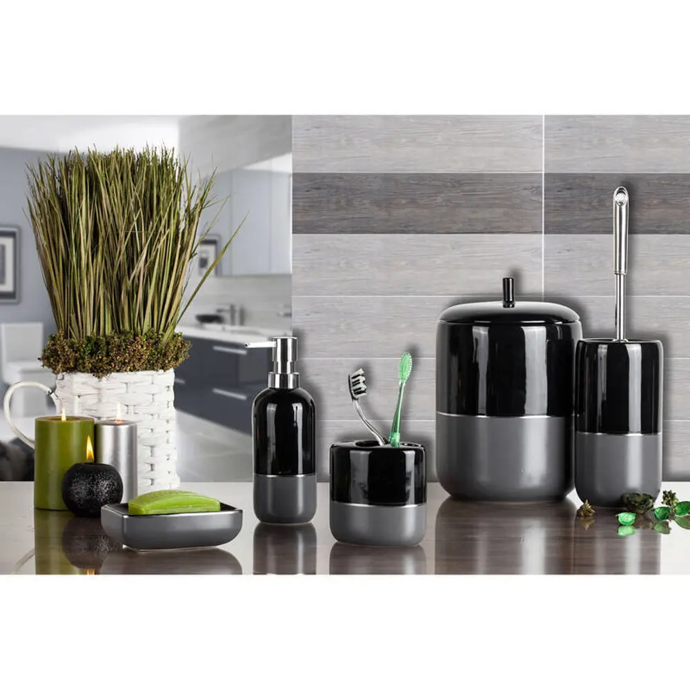 Primanova Yanki: керамический дозатор для жидкого мыла в сером цвете 89381081 STLM-1572208 - Вид №1