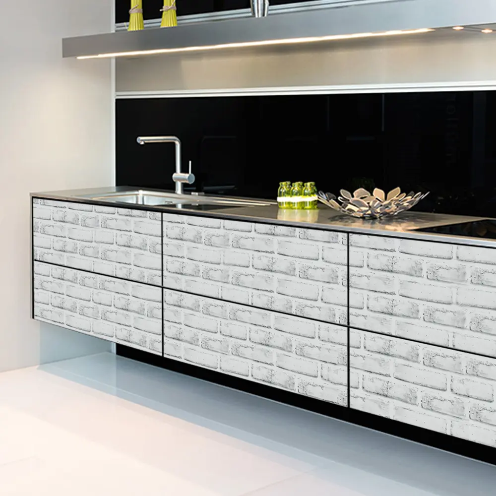 89346768 Пленка самоклеящаяся Кирпич 0.45x8 м цвет белый STLM-0833181 INSPIRE  - Вид №3