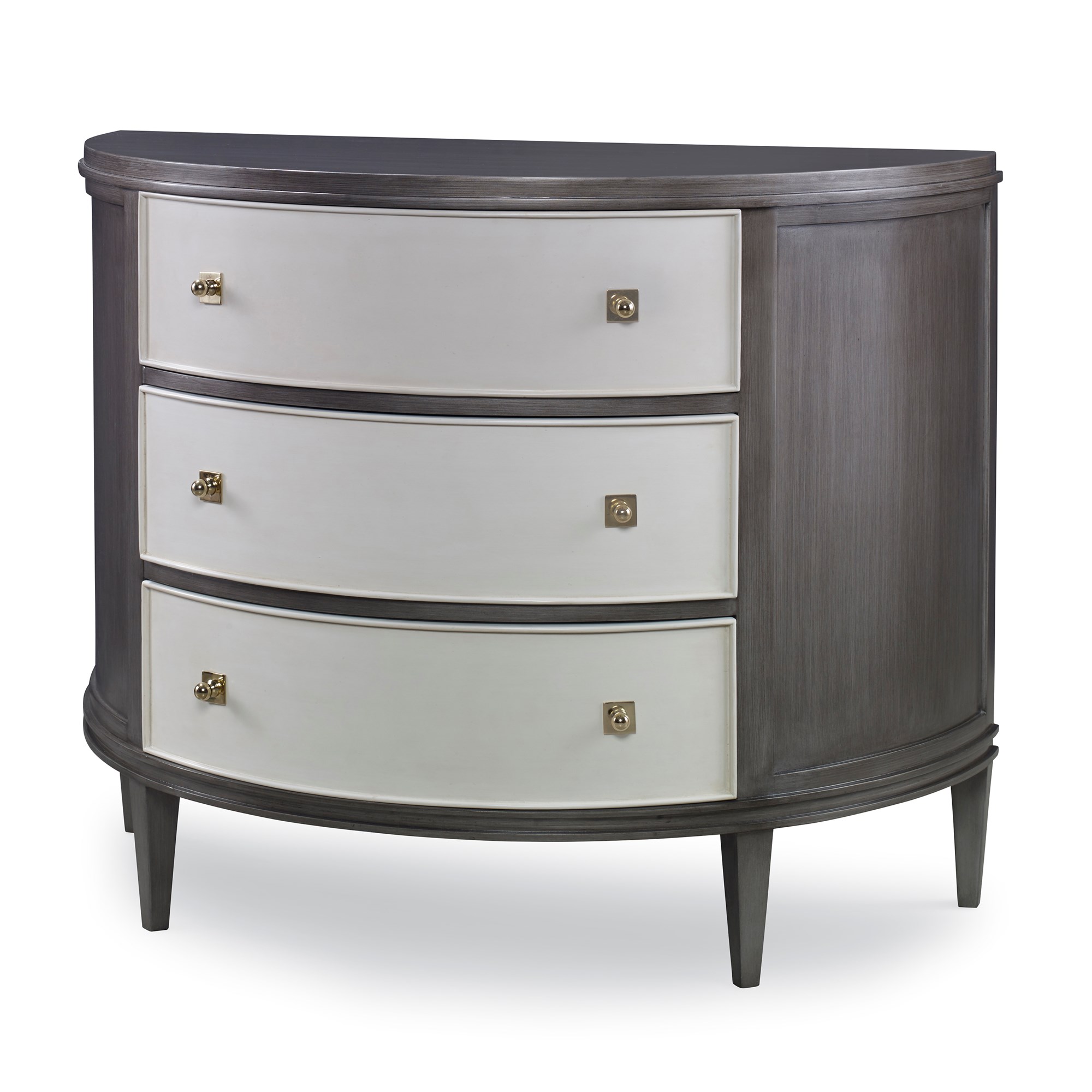 Тумбочка 17581-830-011 Orion Demilune Chest - Grey / Linen Ambella  - Вид №1