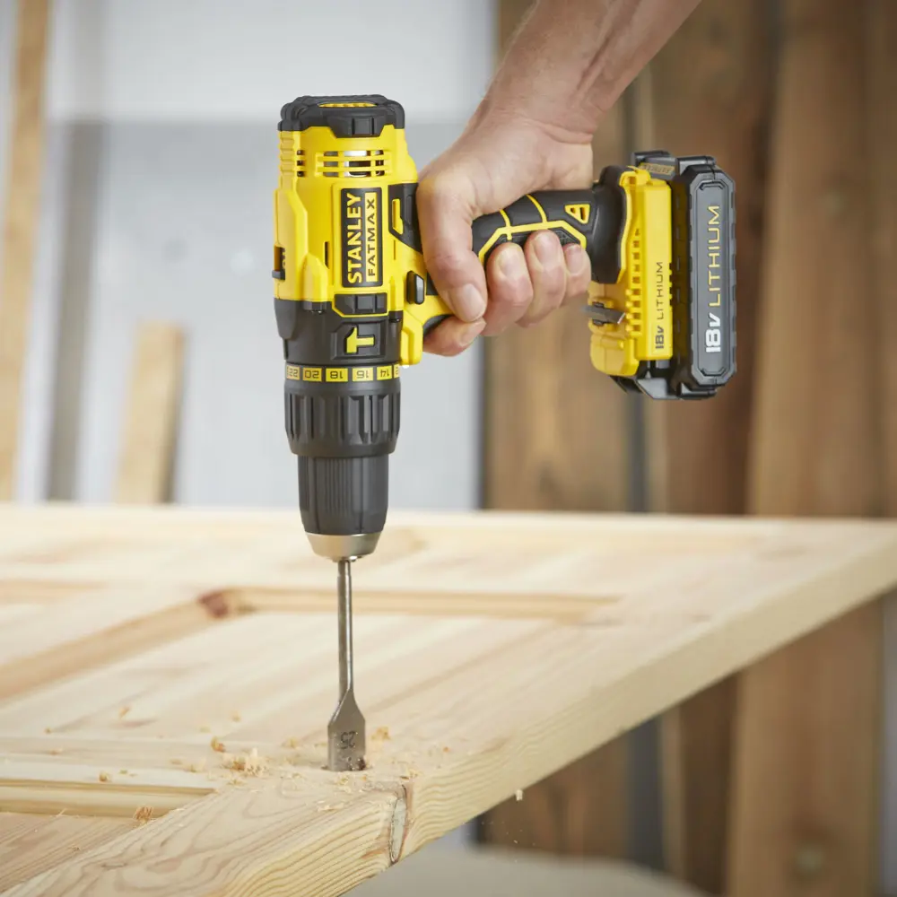 Дрель-шуруповерт аккумуляторная ударная Stanley Fatmax FMC626C2S, 18 В Li-ion 2х1.3 Ач STLM-2121399 - Вид №11