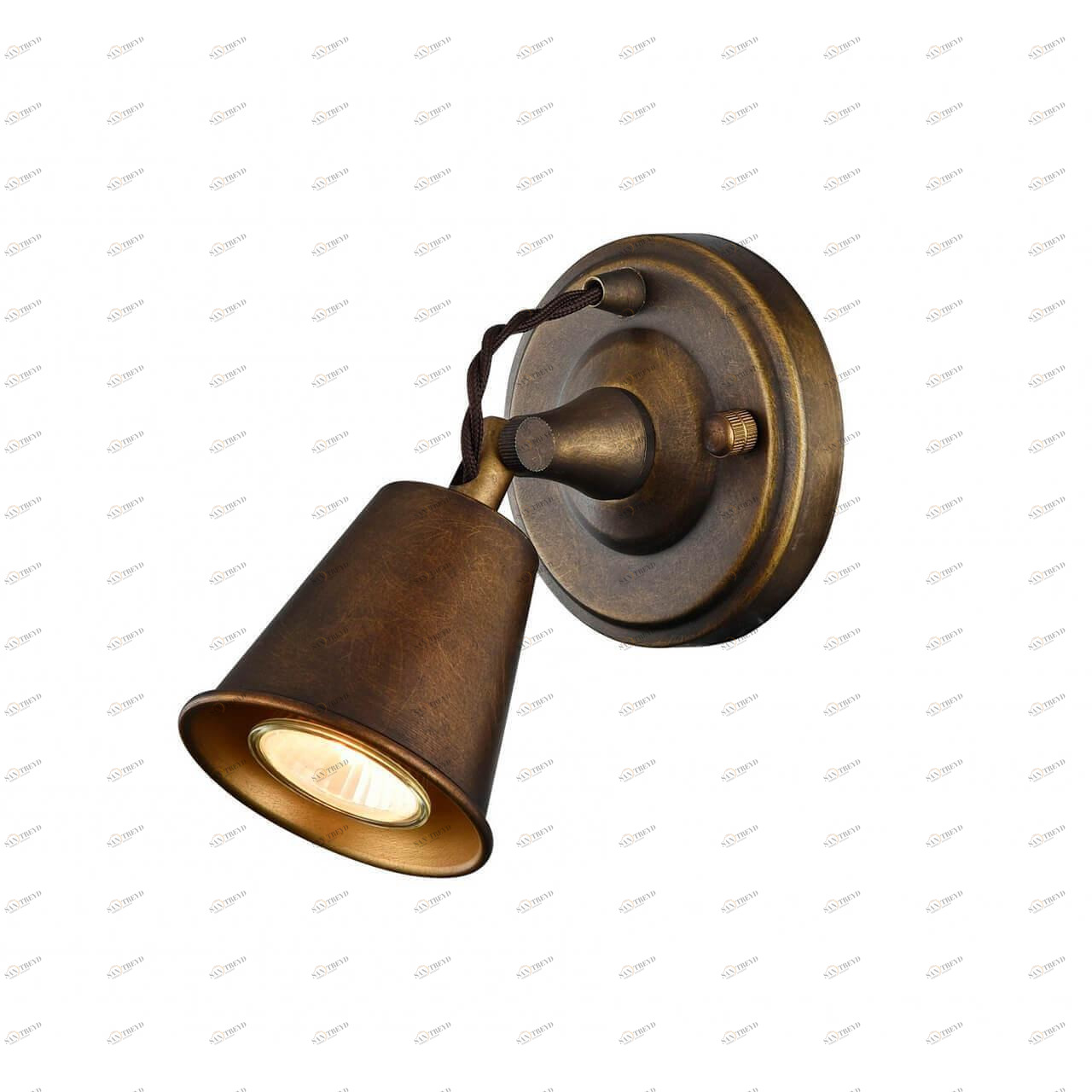 Спот настенный галогеновый бронзовый Glocke 1582-1W FAVOURITE GLOCKE 00-3924921 Бронза 