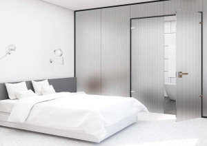 Матовое стекло с линейной текстурой