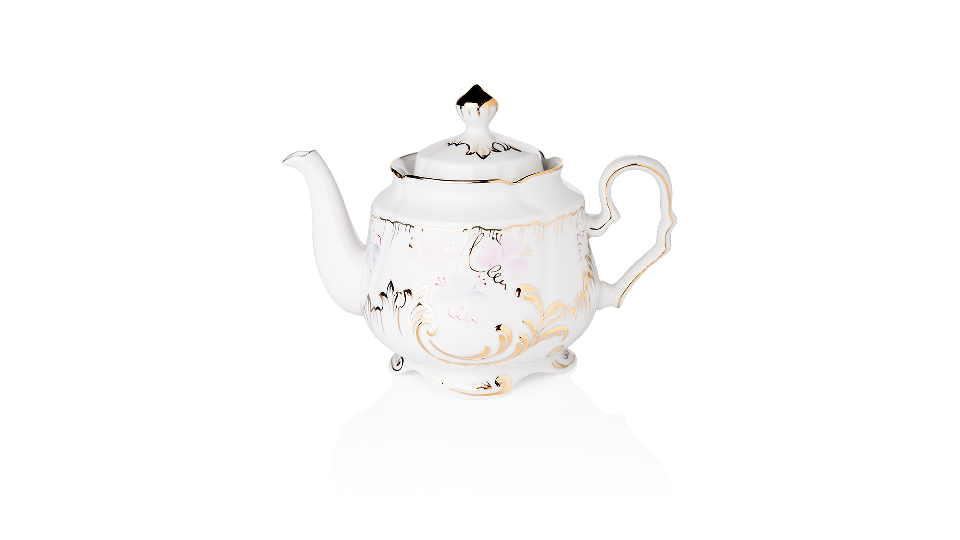 10621572 Промыслы Вербилок Сервиз чайный 6/15 "Кузнецовский" "Весенний Версаль" Фарфор  - Вид №1