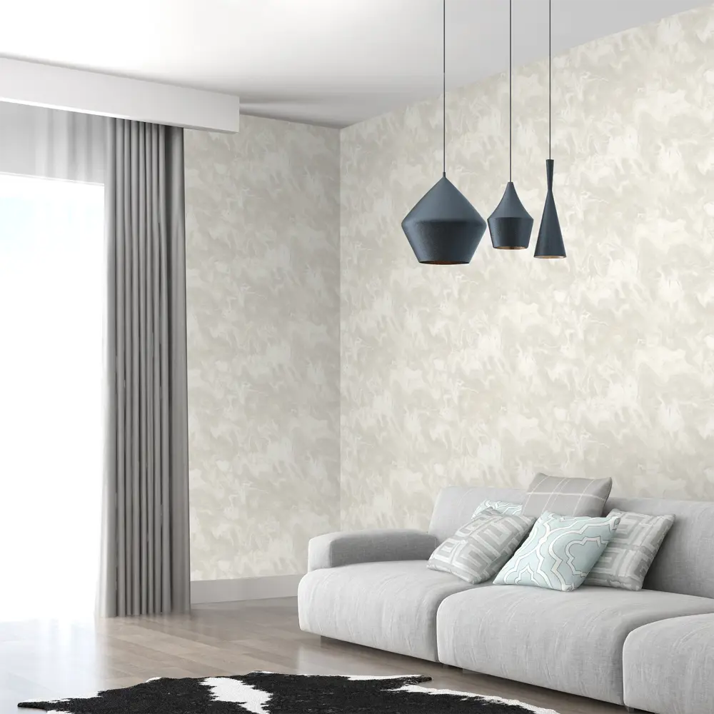 Обои флизелиновые Inspire Wave белые 1.06 м Cream 5 STLM-2076531 - Вид №3