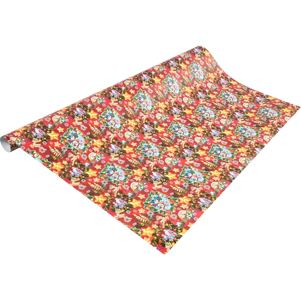 Упаковочная бумага «Счастливого нового года» 70 см Симфония STLM-2136656 - Вид №1